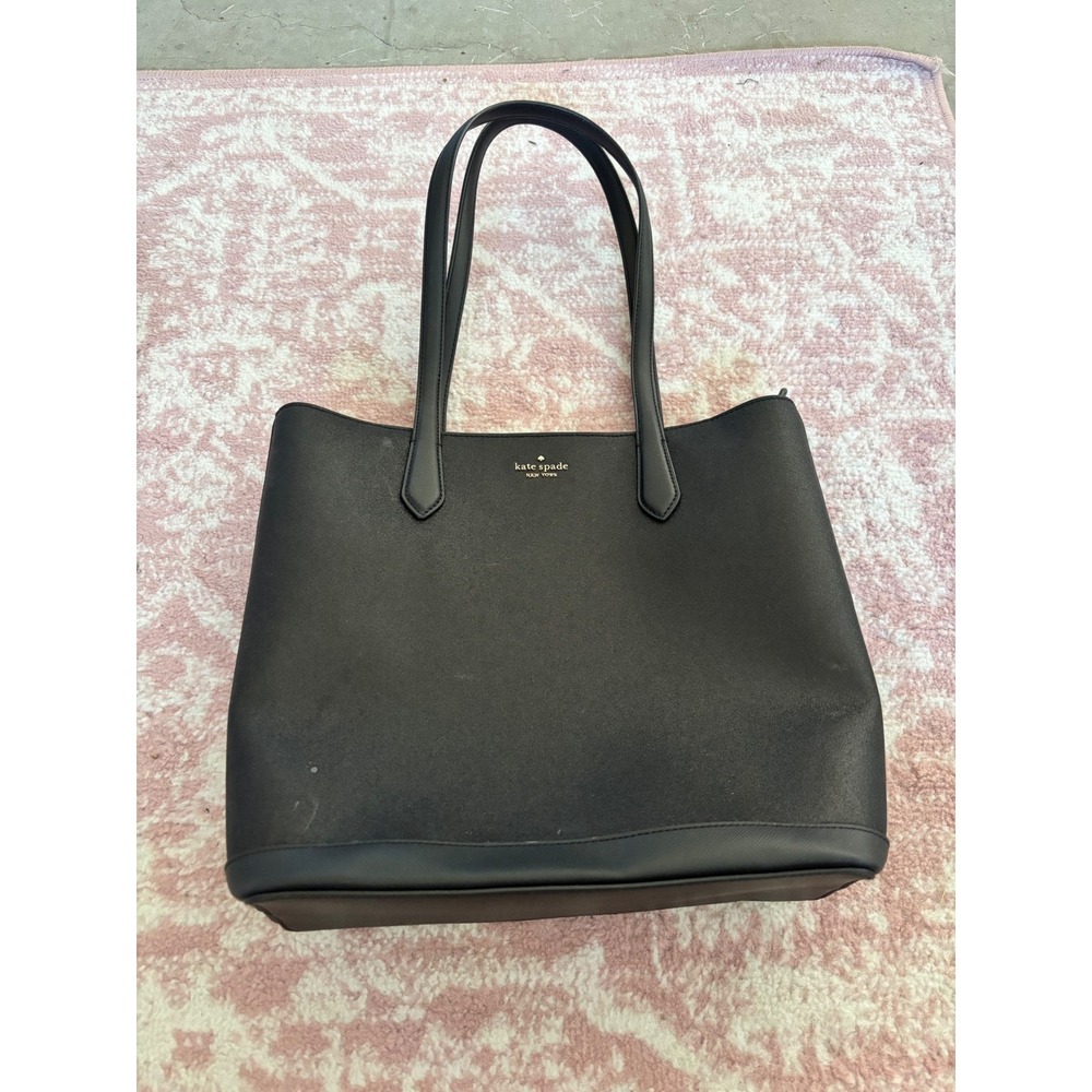 Kate‎ Spade New York Black Saffiano Leather Tote Bag Shoulder Purse WKRU7098